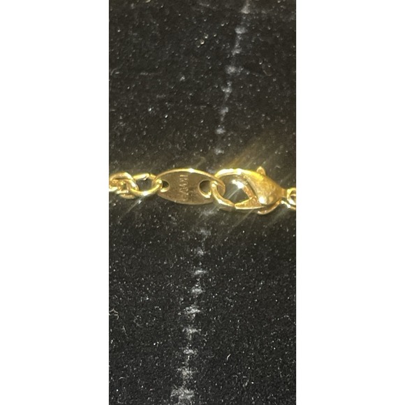 Vintage 1994 Mother & Child Baby Heart Pendant Necklace Gold Tone Signed - Picture 7 of 9